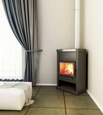 Стальной недорогой камин Теплодар ОВ-120 (угловой) фото в Минске