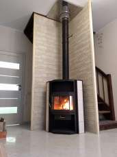 Купить стальной недорогой камин с шамотом Мета-Бел Амур в Минске фото в Минске