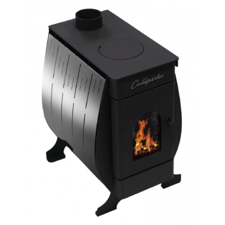 Печь воздухогрейная Сибирь Сибирячка-12 с кожухом из нерж. стали купить в Минске