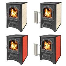 Купить Печь-камин Везувий ПК-01 (205) с плитой и т/о красн.12 кВт в Минске в Минске