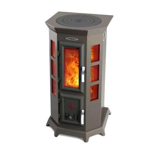 Отопительная печь Термофор Статика Секста, чёрная бронза Амазонка бай фото в Минске