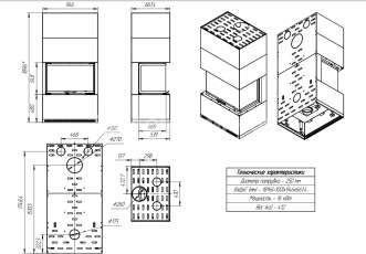 Стильный камин со стеклом Родос 800 черный фото Стильный камин Родос 800 черный фото в Минске