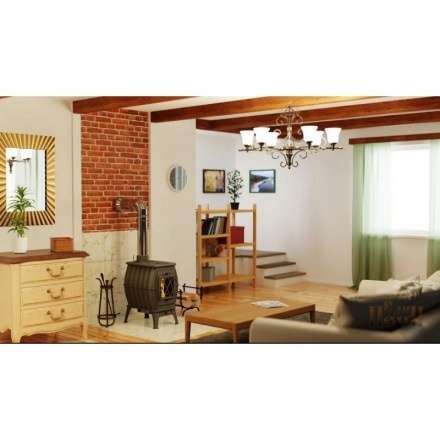 Купить Печь-камин Печь-камин ProMetall Бахта (серая) чугун в Минске Амазонка бай фото в Минске