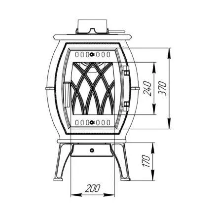 Купить Печь-камин Печь-камин ProMetall Бахта (серая) чугун в Минске Амазонка бай фото в Минске