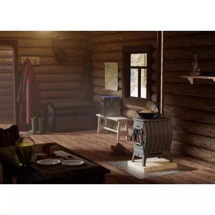 Купить Печь-камин Печь-камин ProMetall Бахта (серая) чугун в Минске Амазонка бай фото в Минске