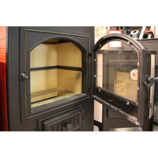 Купить Печь-камин Везувий ПК-02 (205) с плитой красная 12 кВт в Минске в Минске