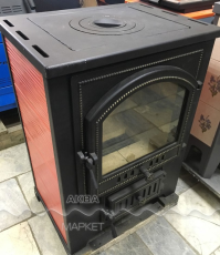 Купить Печь-камин Везувий ПК-01 (205) c плитой красная 12 кВт в Минске в Минске