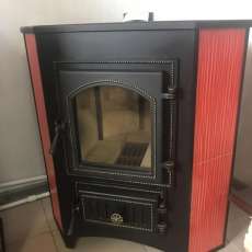 Купить Печь-камин Везувий ПК-01 (220) с конфоркой угловой красный 9 кВт в Минске в Минске