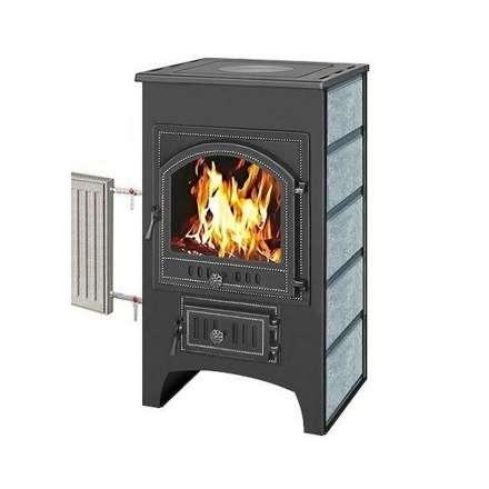 Печь-камин Везувий ПК-02 (205) с плитой и т/о змеевик 12 кВт купить в Минске