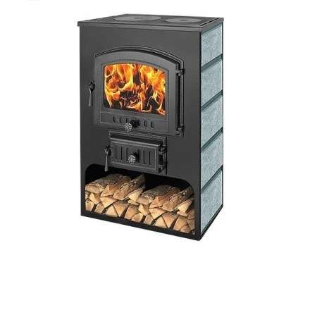 Печь-камин Везувий ПК-03 (224) с плитой талькохлорит 12 кВт Амазонка бай фото в Минске