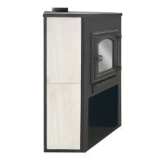 Стальной камин со стеклом ЭТНА (ДТ-4С) угловой Амазонка бай фото  в Минске