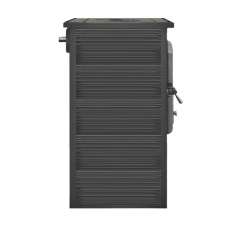 Печь со стеклом ЭТНА (БКД) с плитой и ТО в интерьере фото в Минске