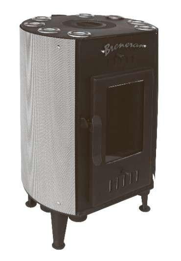 Печь отопительная Бренеран-Канадка плюс АОТ-04 в сетке серебро в Минске
