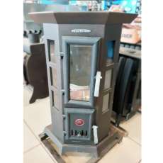 Угловая недорогая печь Термофор Статика Квинта, чёрная бронза фото в Минске