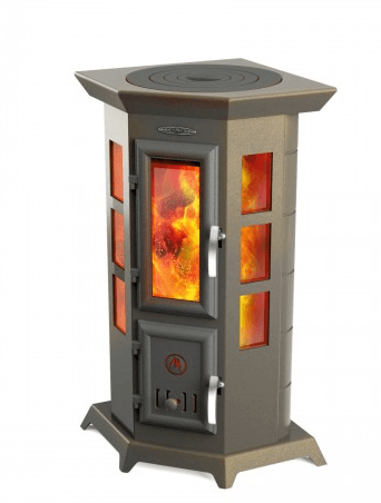 Отопительная печь Термофор Статика Квинта, чёрная бронза Амазонка бай фото в Минске