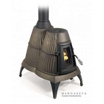Отопительная печь Термофор Мангазея, чёрная бронза Амазонка бай фото в Минске