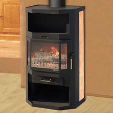 Купить стильный камин с шамотом Мета-Бел Ангара-Аква в Минске фото в Минске