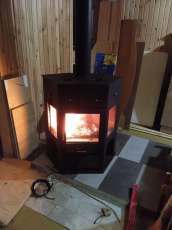 Печь-камин Енисей с плитой Мета бел в Минске