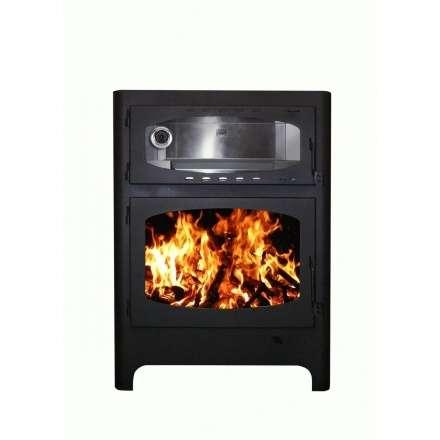 Печь-камин Бавария Эко с духовкой и плитой фото в Минске