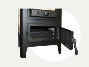 Чугунный камин со стеклом Бавария Оптима Чугун с плитой фото в Минске