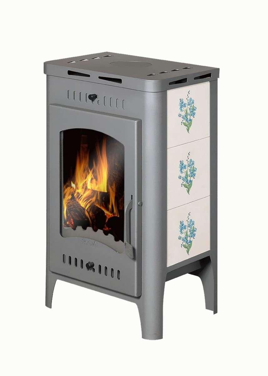 Печь-камин Бавария Оптима Незабудка Амазонка бай фото в Минске