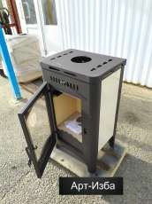 Недорогой камин со стеклом Бавария Оптима с плитой фото в Минске