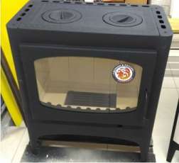 Недорогой камин Бавария Эко с плитой 2 конфорки фото в Минске