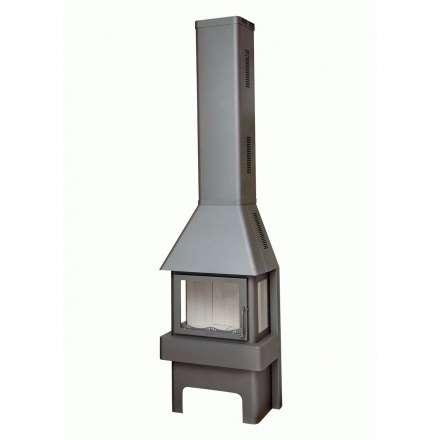 Печь-камин Бавария три стекла графит Амазонка бай фото в Минске