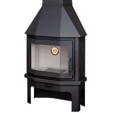 Камин Мюнхен пристенно-угловой чёрный купить в Минске