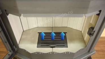 Стальной камин Мюнхен пристенно-угловой графит фото в Минске