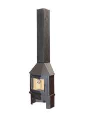 Камин Мюнхен пристенно-угловой графит Амазонка бай фото в Минске