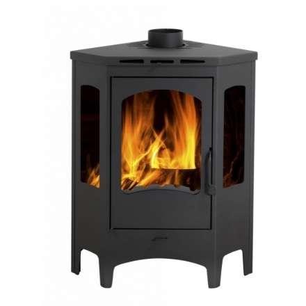 Печь-камин Бавария панорама угловая Амазонка бай фото в Минске