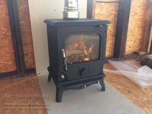 Печь-камин чугунный FireWay Paul в интерьере патина медь Амазонка бай фото в Минске