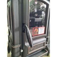 Печь-камин чугунный FireWay Bruno в интерьере патина медь Амазонка бай фото в Минске