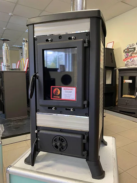 Печь-камин чугунный FireWay Klemens в интерьере Амазонка бай фото в Минске