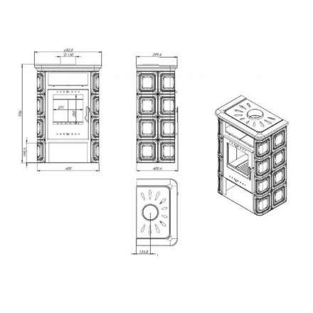 Купить Печь-камин Печь-камин NORDflam Vera чугун в Минске Амазонка бай фото в Минске