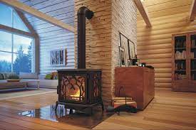 Печь-камин чугунный FireWay Demetra в интерьере Амазонка бай фото в Минске