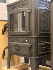 Печь-камин FireWay Dacha патина бронза в интерьере Амазонка бай фото в Минске