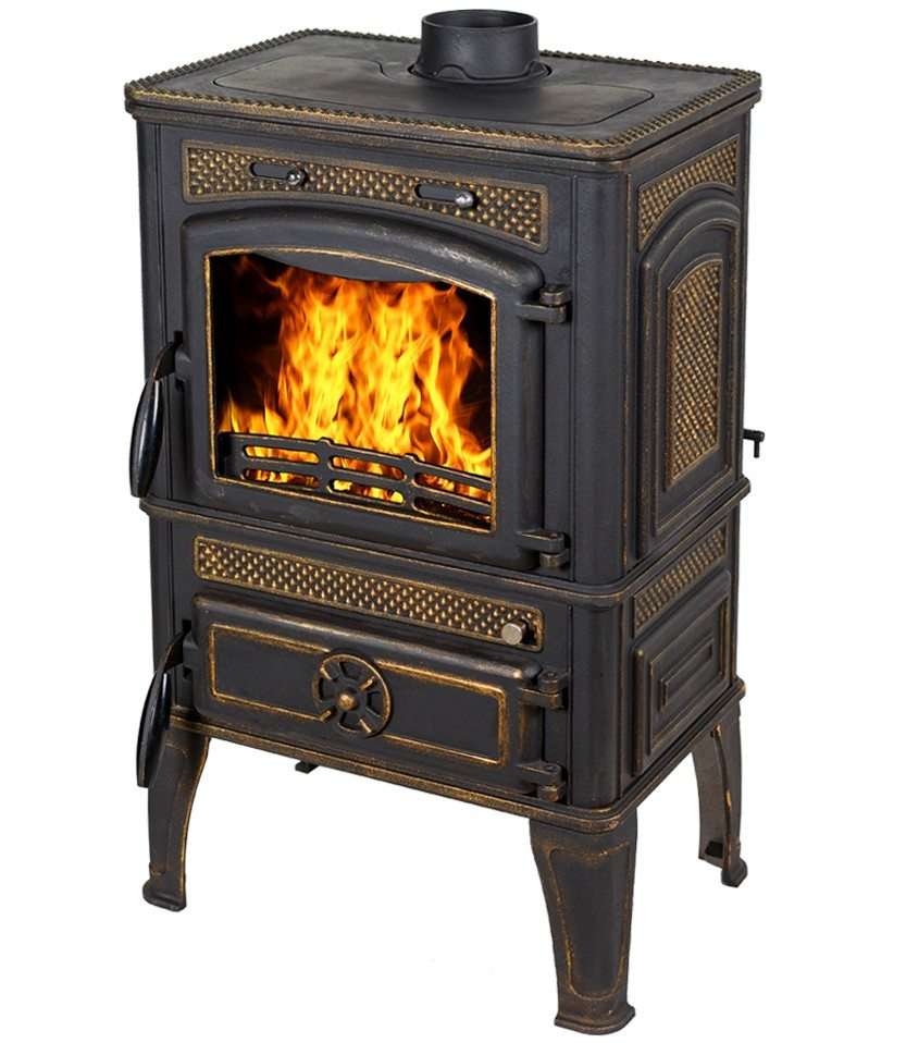 Печь-камин FireWay Dacha патина бронза Амазонка бай фото в Минске