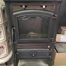 Печь-камин FireWay Dacha патина бронза в интерьере Амазонка бай фото в Минске