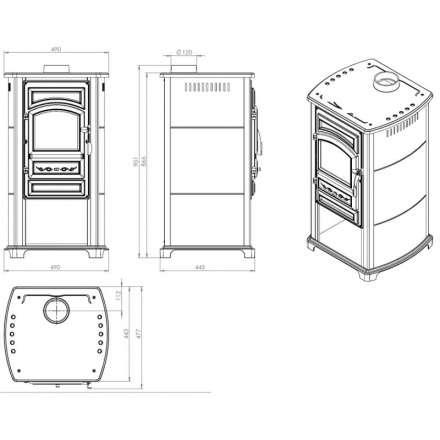 Купить Печь-камин NORDflam Merido в Минске Амазонка бай фото в Минске