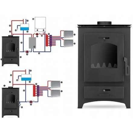 Печь-камин Blist B MAX E с водяным контуром Амазонка бай фото в Минске