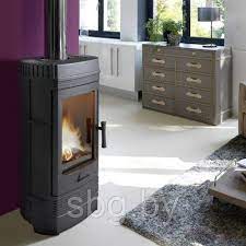 Печь-камин Invicta Chatel чугун в интерьере Амазонка бай фото в Минске