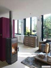 Печь-камин Invicta Cassine чугун в интерьере Амазонка бай фото в Минске