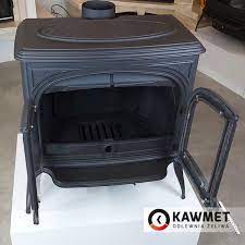 Купить Печь-камин KAWMET Premium ARES S7 (11,3 кВт) в интерьере чугунный в Минске фото в Минске