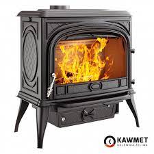 Купить Печь-камин KAWMET Premium SPHINX S6 (13,9 kW) в интерьере чугунный в Минске фото в Минске