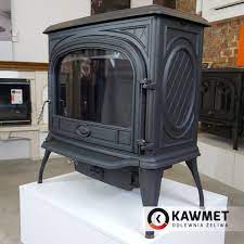 Купить Печь-камин KAWMET Premium SPHINX S6 (13,9 kW) в интерьере чугунный в Минске фото в Минске