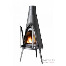 Печь-камин чугунный Invicta Pow-Wow в интерьере Амазонка бай фото в Минске