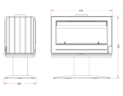 Купить Печь-камин Invicta Nelson чугунная в Минске в Минске