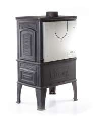 Печь-камин чугунный FireWay Dacha с варочной поверхностью патина бронза Амазонка бай фото в Минске